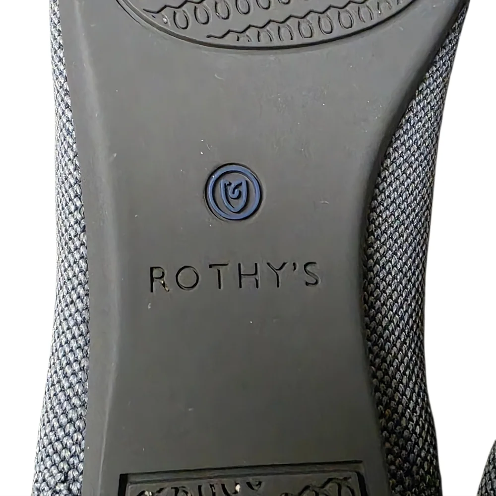 ROTHYS THE POINT GRAY BALLET FLATS 7